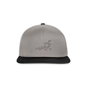 Molekül Chemie Liebe Oxytocin Labor Rosa - Snapback Cap - Graphit/Schwarz - Vorne