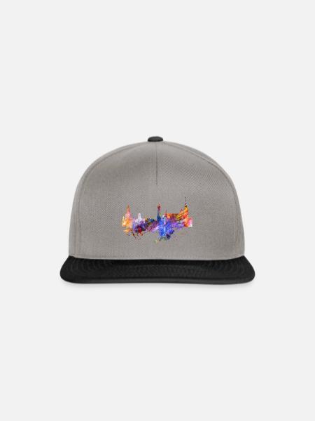 Dresden Skyline - Snapback Cap - Graphit/Schwarz