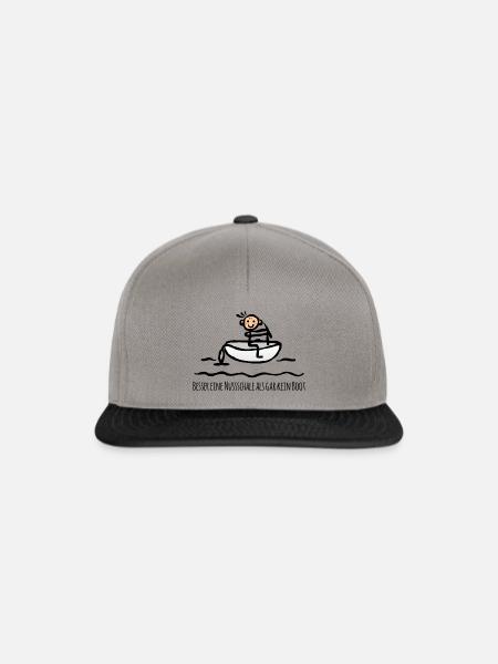 Besser eine Nussschale als gar kein Boot - Snapback Cap - Graphit/Schwarz