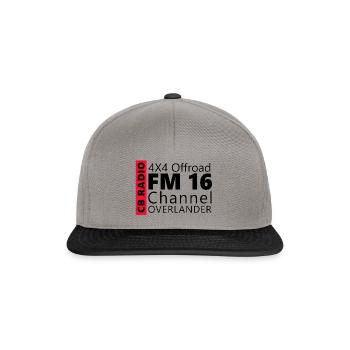CB Radio FM16 - Snapback Cap - Graphit/Schwarz - Vorne