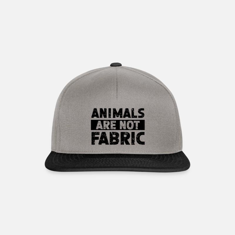 Animals Are Not Fabric - Snapback Cap - Graphit/Schwarz