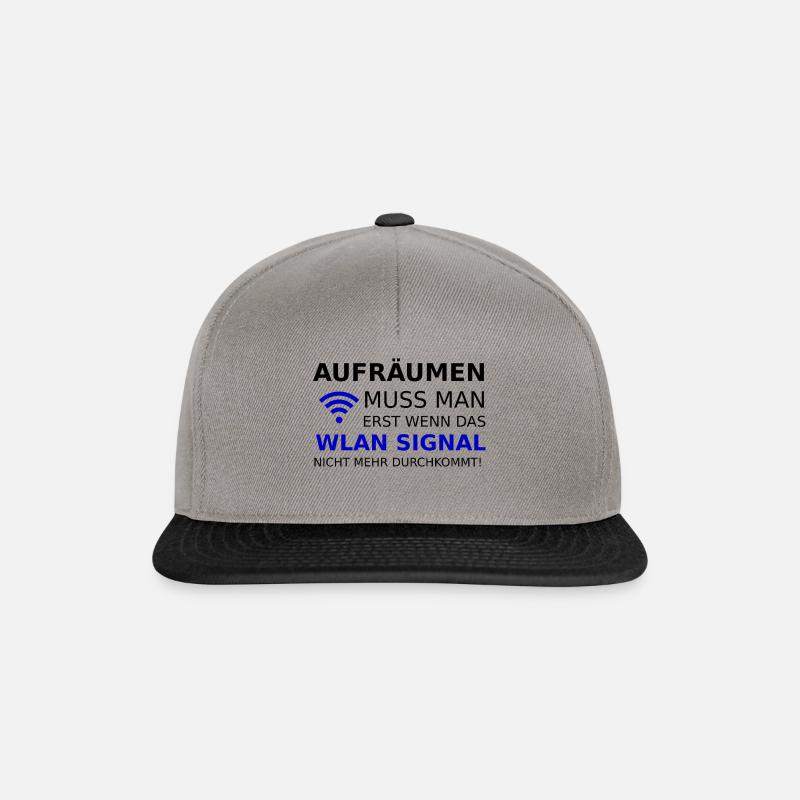 Only clean up when the WLAN signal becomes weak - Snapback Cap - graphite/black