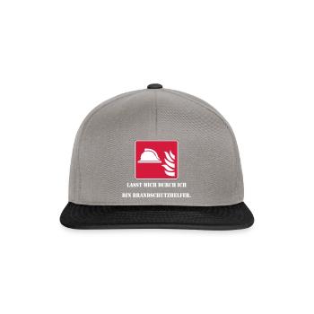 Lasst mich durch ich bin Brandschutzhelfer (weiß) - Snapback Cap - Graphit/Schwarz - Vorne