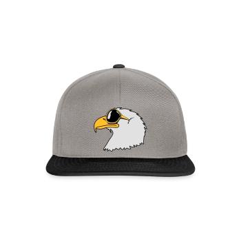 Drôle oiseau cool lunettes de soleil d'aigle - Casquette snapback - gris graphite/noir - Devant