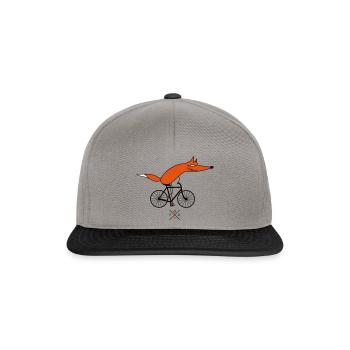 schlauer Fahrradfahrer - Snapback Cap - Graphit/Schwarz - Vorne