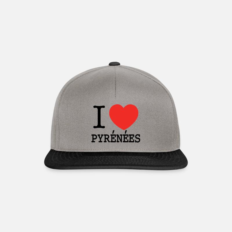 I LOVE PYRENEES - Casquette snapback - gris graphite/noir