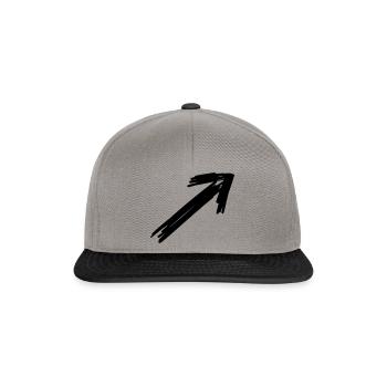 Arrow Symbol 19 Artboard 19 - Snapback Cap - graphite/black - Front