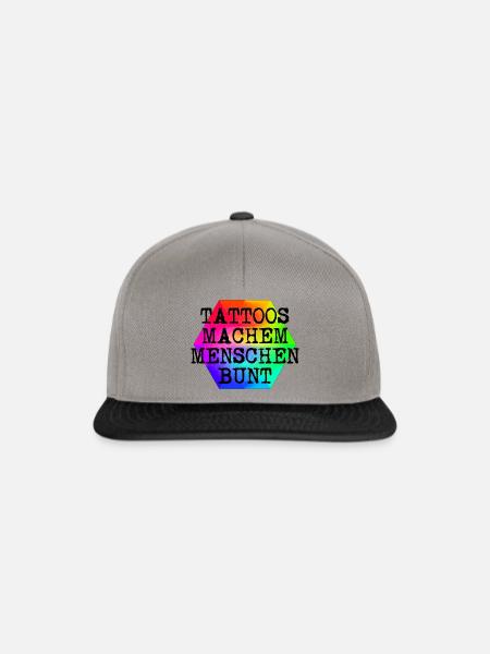 BUNTE mENSCHEN TATTOOS - Snapback Cap - Graphit/Schwarz