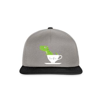 Tea-Rex Süßer T Rex Dinosaur Dino Tee Liebhaber - Snapback Cap - Graphit/Schwarz - Vorne