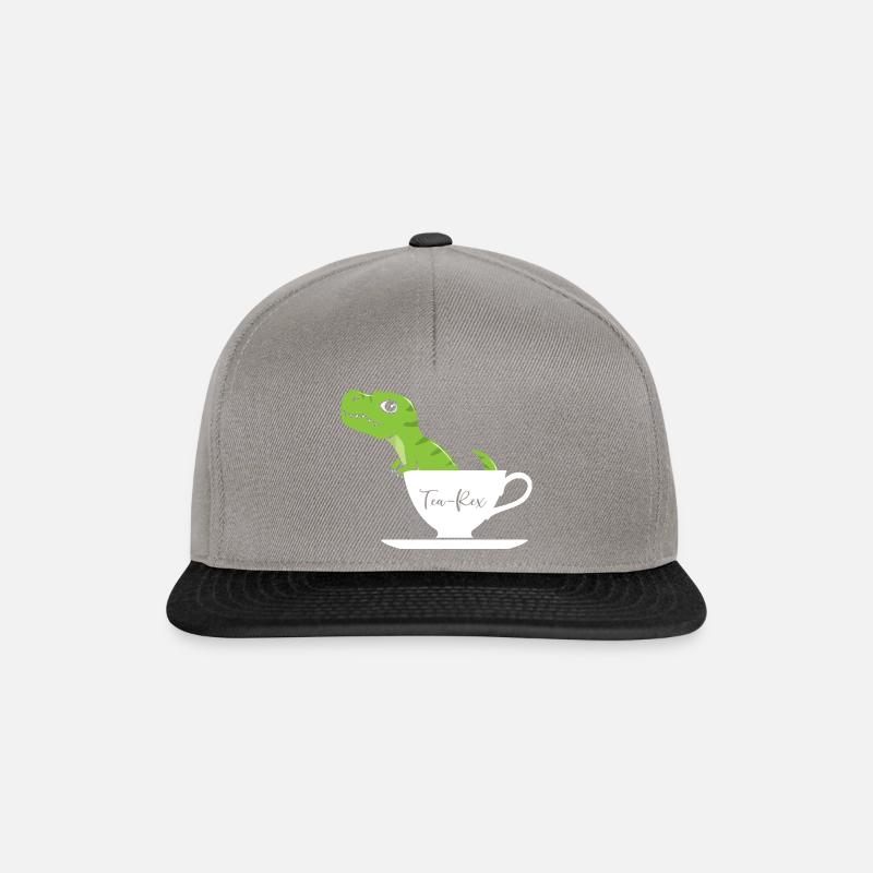 Tea-Rex Süßer T Rex Dinosaur Dino Tee Liebhaber - Snapback Cap - Graphit/Schwarz
