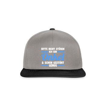 Patenonkel Pate Onkel - Snapback Cap - Graphit/Schwarz - Vorne