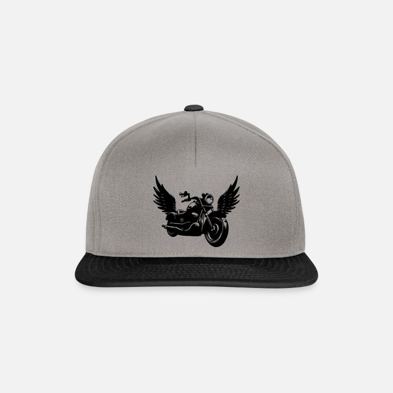 Chopper Motorrad - Snapback Cap - Graphit/Schwarz