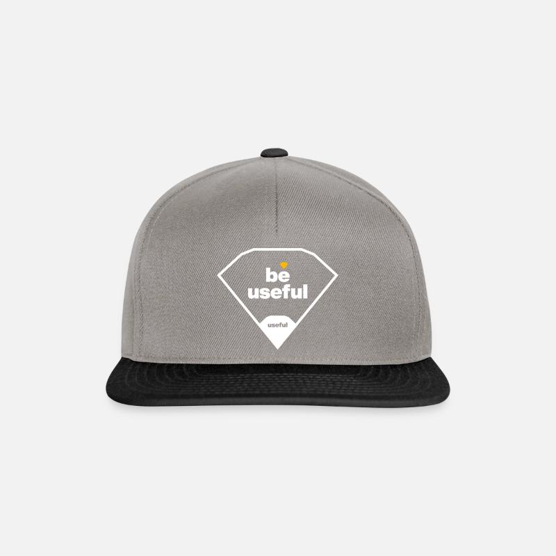 Be Useful Outline – 3 COLORS - Snapback Cap - Graphit/Schwarz