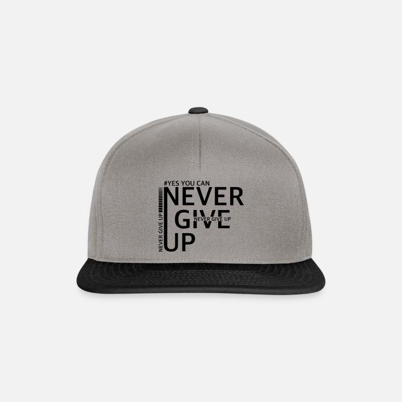 Niemals aufgeben | Gewinner, selbstbewusst - Snapback Cap - Graphit/Schwarz