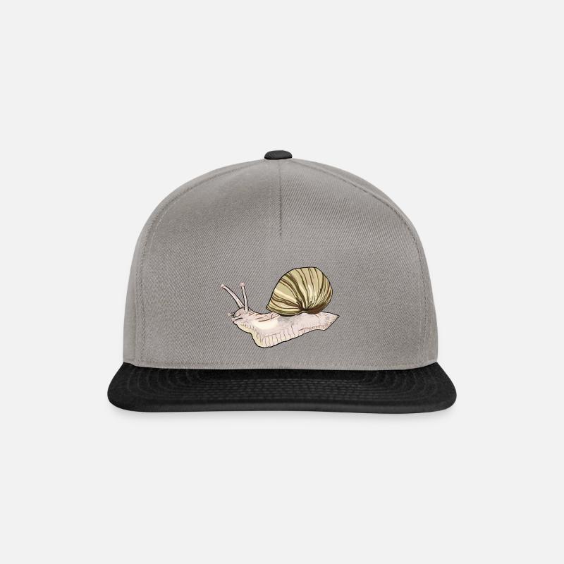 Snail with house - Snapback Cap - graphite/black