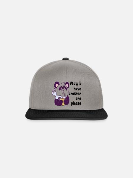 Panda-Kaffee-Liebhaber - Snapback Cap - Graphit/Schwarz