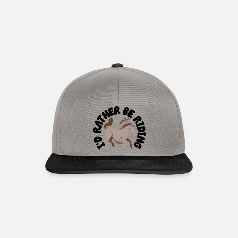 I'd Rather Be Riding - Snapback Cap - graphite/black