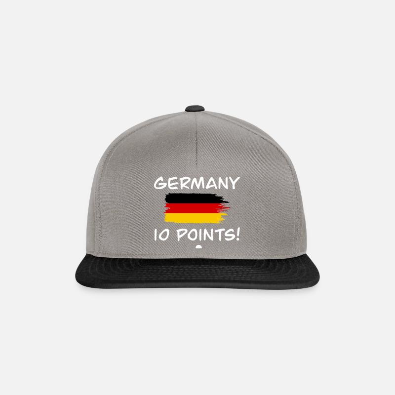 Germany 10 Points! - Snapback Cap - Graphit/Schwarz