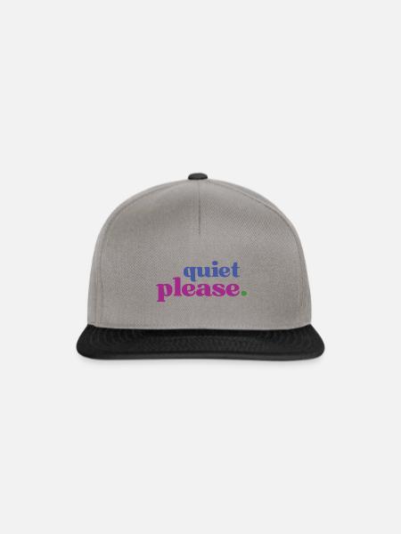 Etwas Ruhe Bitte - für alle Stilleliebenden - Snapback Cap - Graphit/Schwarz