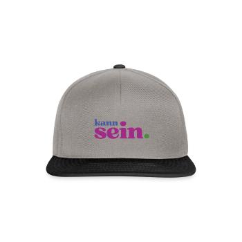 Gechillte Köpfe wissen: Alles kann sein! - Snapback Cap - Graphit/Schwarz - Vorne