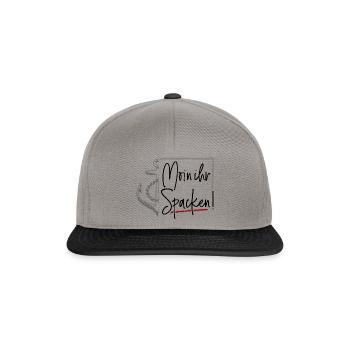 Moin ihr Spacken Anker - Rot - Snapback Cap - Graphit/Schwarz - Vorne