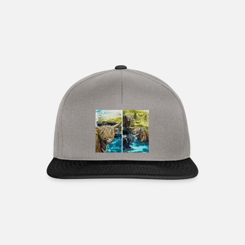 Hochlandrinder - Highlander - Snapback Cap - Graphit/Schwarz