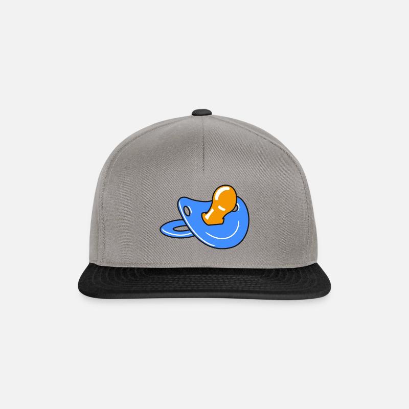 Schnuller blau - Snapback Cap - Graphit/Schwarz