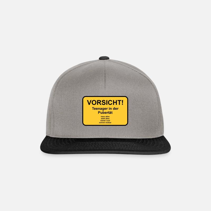 Teenager in der Pubertät - Snapback Cap - Graphit/Schwarz