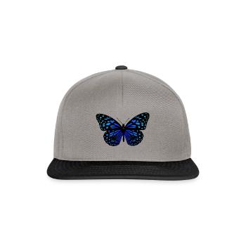 papillon - Casquette snapback - gris graphite/noir - Devant