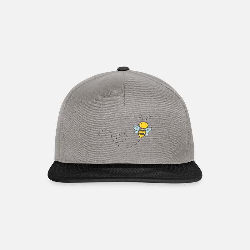 Biene - Snapback Cap - Graphit/Schwarz