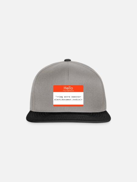 Hello my name is XSS - Snapback Cap - Graphit/Schwarz