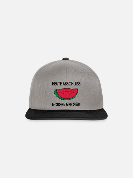 Heute Abschluss morgen Melonär Millionär Melone - Snapback Cap - Graphit/Schwarz
