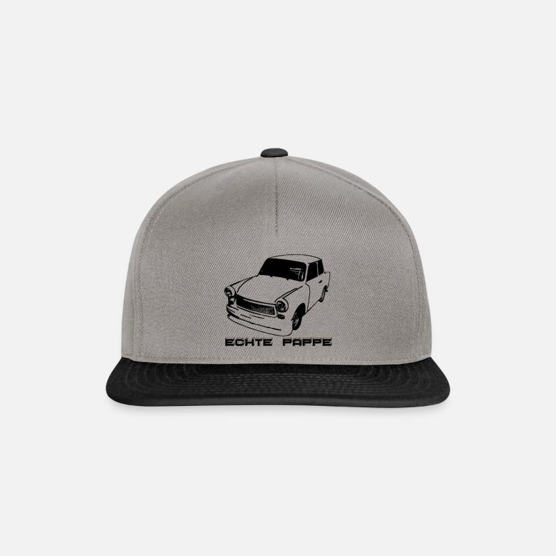 Trabi - die echte Pappe - Snapback Cap - Graphit/Schwarz