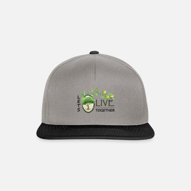 Allons olive ensemble - Casquette snapback - gris graphite/noir