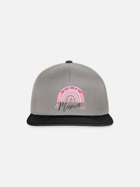 Mama, hab dich so lieb - Snapback Cap - Graphit/Schwarz