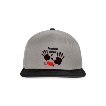We AHR together | Ahrtal Hochwasser SolidAHRität - Snapback Cap - Graphit/Schwarz - Vorne