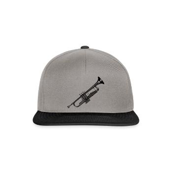 Trompete - Snapback Cap - Graphit/Schwarz - Vorne