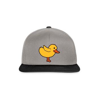 Cartoon Entchen süßes Küken - Snapback Cap - Graphit/Schwarz - Vorne
