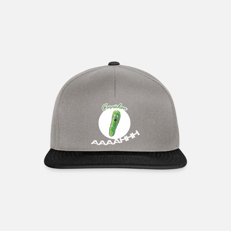 Gurke aaahhh - Snapback Cap - Graphit/Schwarz