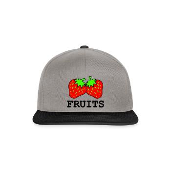 Fraises - Casquette snapback - gris graphite/noir - Devant