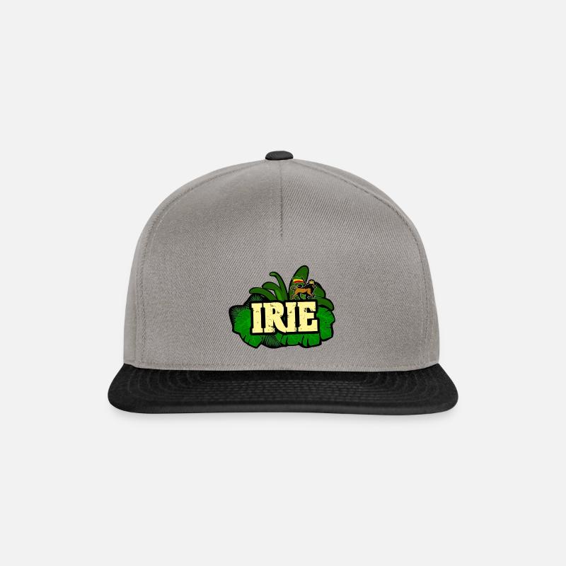 Reggae Irie - Casquette snapback - gris graphite/noir