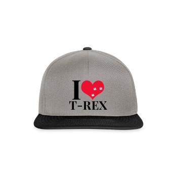 J'aime le T-Rex - Casquette snapback - gris graphite/noir - Devant