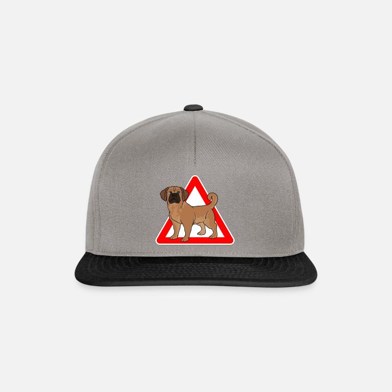Puggle Beagle Pug Dog - Snapback Cap - graphite/black