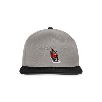 Cooler Papa mit Motorrad - Biker Daddy - Snapback Cap - Graphit/Schwarz - Vorne