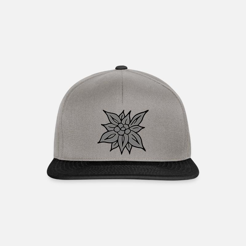 Edelweis - Casquette snapback - gris graphite/noir