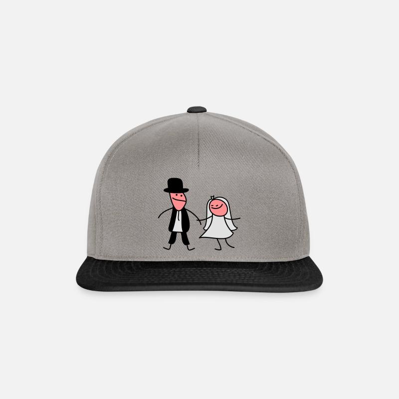 Brautpaar (b) - Snapback Cap - Graphit/Schwarz