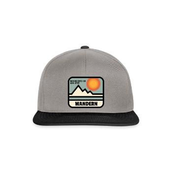 Mir reichts ich geh jetzt wandern - Snapback Cap - Graphit/Schwarz - Vorne