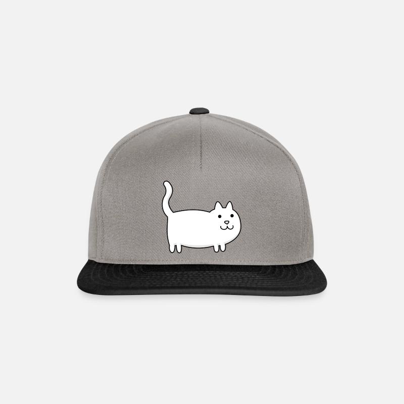 Chat Derpy - Casquette snapback - gris graphite/noir