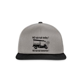 NO tuk-tuk today No tuk-tuk tomorrow - Casquette snapback - gris graphite/noir - Devant