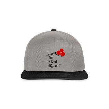 Wemghärschdü black - Snapback Cap - Graphit/Schwarz - Vorne